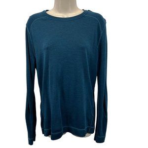 SmartWool Merino 250 Base Layer Crew Shirt Women XL Teal Blue SS224 Wool Outdoor